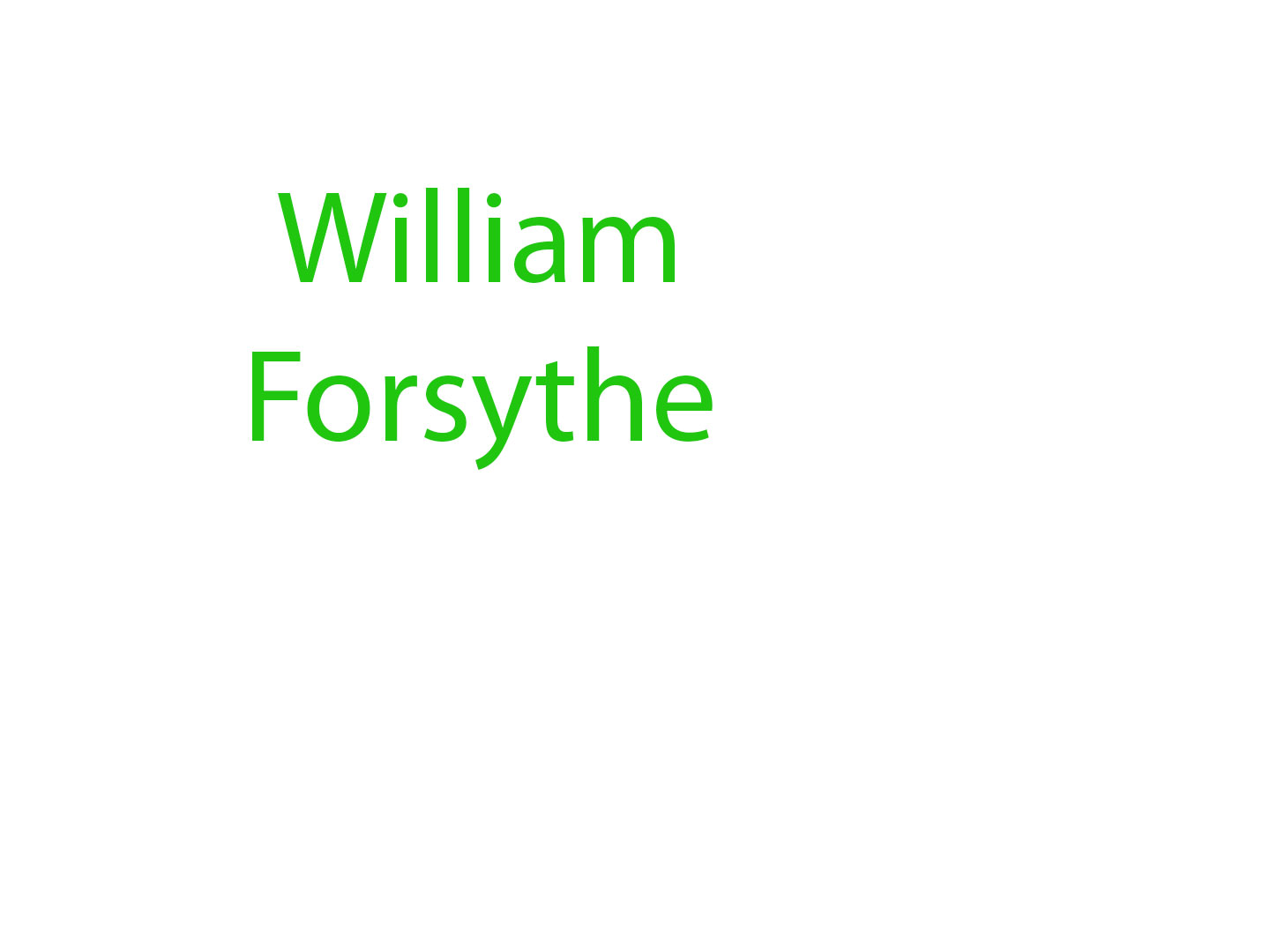 William Forsythe en concert